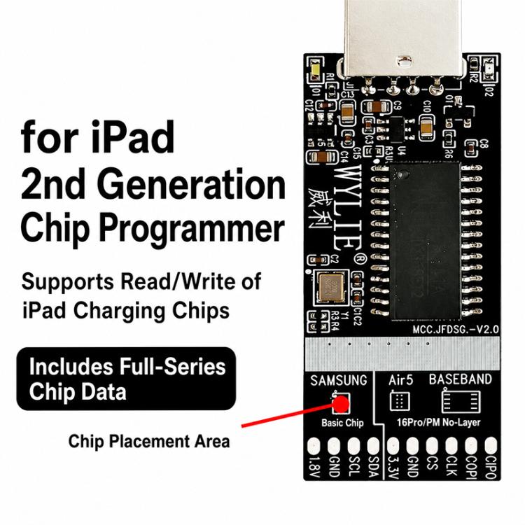 WYLIE 2nd Generation iPad Charging Chip Programmer