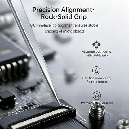 JCID SW Series Non-magnetic Stainless Steel Flying Wire Alloy Tweezers, SW-01 / 2D, SW-02 / 2D, SW-03 / 3D