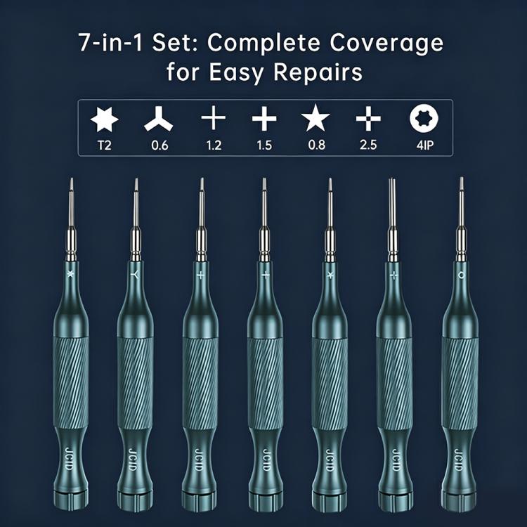 JCID S1-E 7 in 1 Magnetic S2 Alloy 2D Screwdriver Set For iPhone 17 Series
