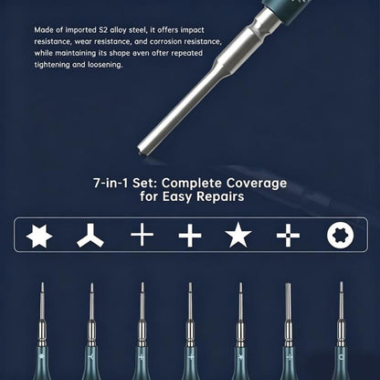 JCID S1-E 7 in 1 Magnetic S2 Alloy 2D Screwdriver Set For iPhone 17 Series