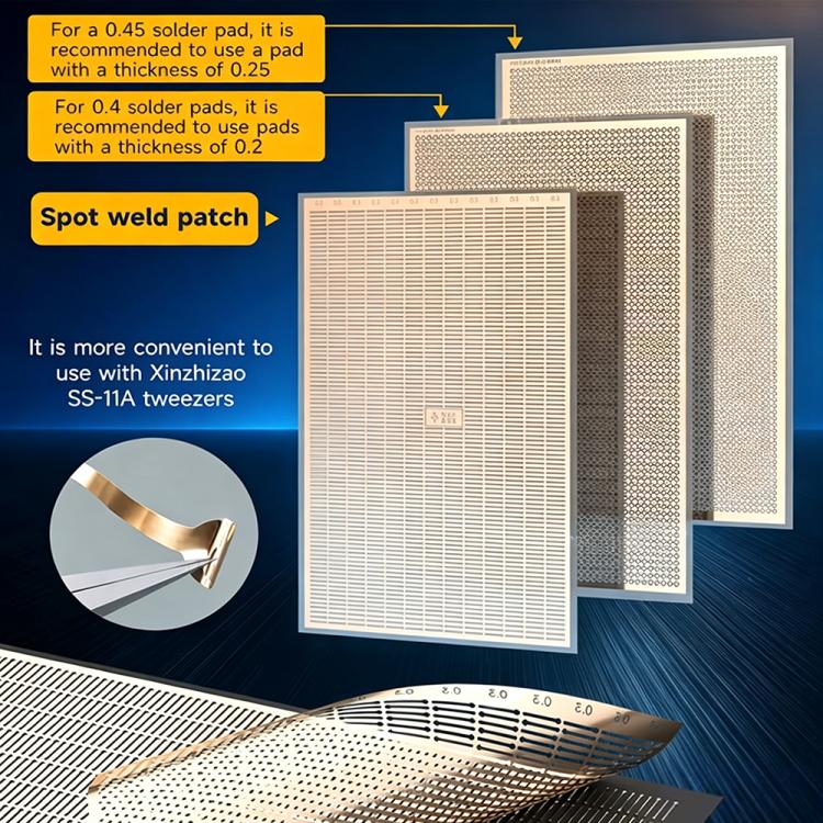 XZZ CPU / GPU Computer-Specific Spot Welding Pads, 0.2 to 0.4mm, 0.25 to 0.45mm, Spot Welding Pads
