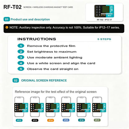 RF4 RF-T02 Original Screen Recognition Magnetic Ring Detection 2 in 1 Dual Detection Card
