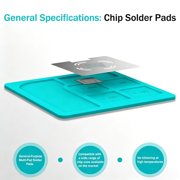 RF4 RF-PO20 Universal Multi-Size High-Temperature Resistant Heat Insulating Tin Plated Silicone Pad