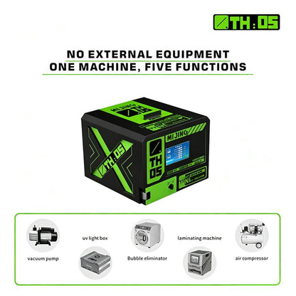MIJING TH05 8 inch 5 in 1 Laminating / Defoaming / UV Curing All-in-One Machine, EU Plug, US Plug