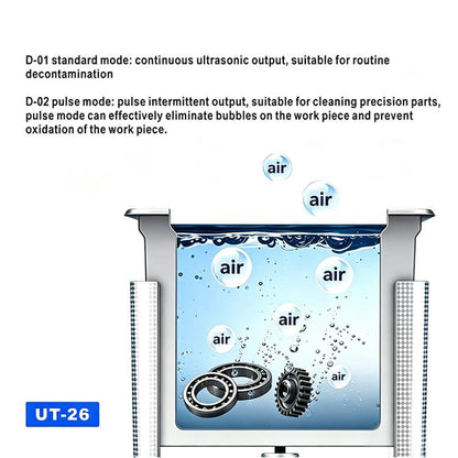 MIJING UT-26 0.8L Dual-Mode Ultrasonic Cleaning Master, EU Plug, US Plug