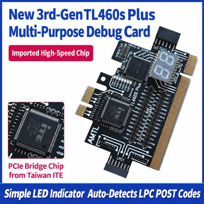 TL460s Plus PCIe LPC Debug Test Diagnostic Card