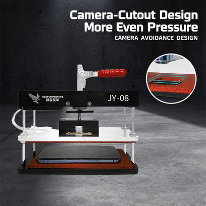 JY-08 Four-Axis Leveling Professional Phone Repair Heating Pressure Holding Station, EU Plug, US Plug