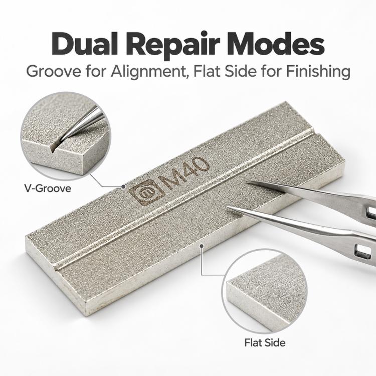 AMAOE M40 Double-sided Used Tweezers Correction Whetstone Stone