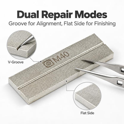 AMAOE M40 Double-sided Used Tweezers Correction Whetstone Stone