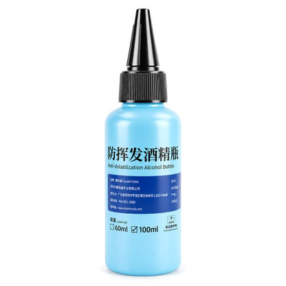 HUIMINTONG P008 Anti-Slip Leak-Resistant ESD-Safe Alcohol Dispenser Bottle, 60ml, 100ml
