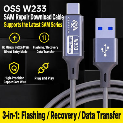 OSS TEAM W233 Firmware Flashing / Data Recovery / Data Transfer Engineering Cable for Samsung Phone / Tablet