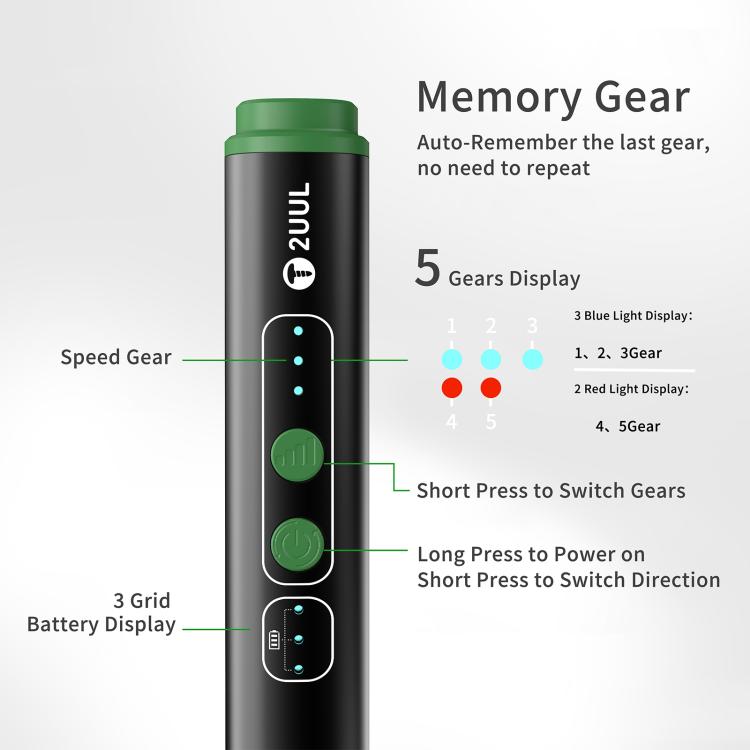 2UUL DA86 Mini Grinder Cordless Engraving Pen with 10pcs DA82 Grinding Heads