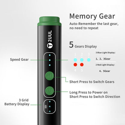 2UUL DA86 Mini Grinder Cordless Engraving Pen with 10pcs DA82 Grinding Heads