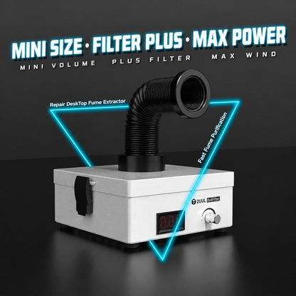 2UUL Desktop Filter Fume Extractor Air Cleaner Smoking Instrument, EU Plug, US Plug