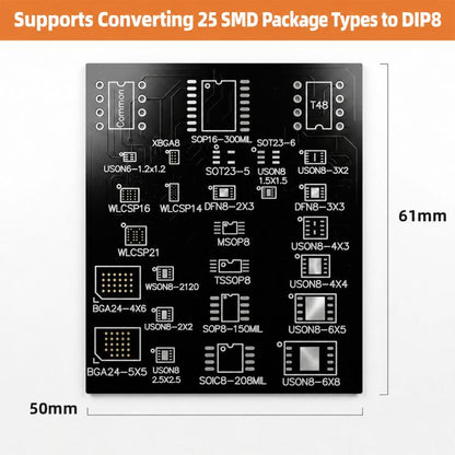 HuiMinTONG T25 25 in 1 WL-CSP SMD to DIP8 Adapter