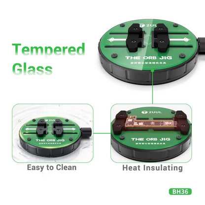 2UUL BH36 360 Degrees Rotating Tempered Glass Thermal Insulation Clamp
