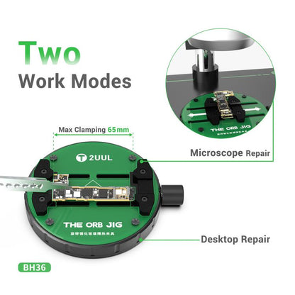 2UUL BH36 360 Degrees Rotating Tempered Glass Thermal Insulation Clamp