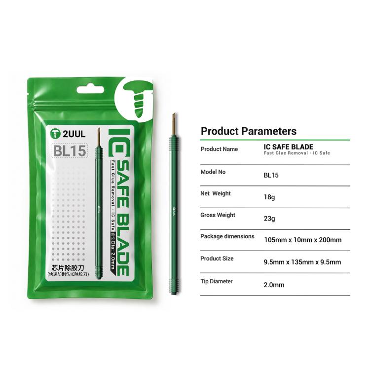 2UUL BL15 Fast Glue Removal IC Safe Blade