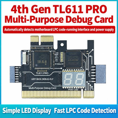 TL611 Pro PCI-E LPC DEBUG Motherboard Diagnostic Card