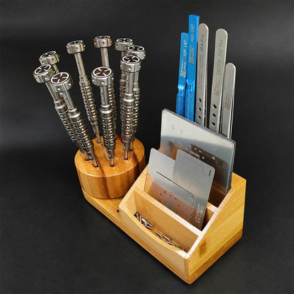 AMAOE M62 Bamboo Rotating Tool Organizer