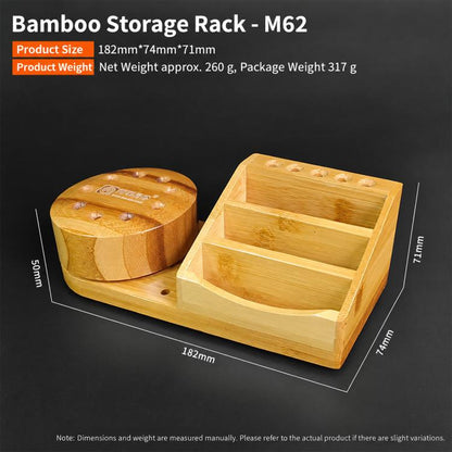 AMAOE M62 Bamboo Rotating Tool Organizer