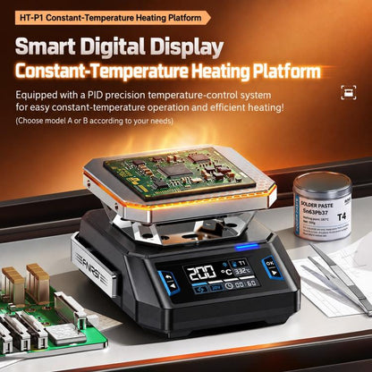 Finiris Smart Heating Plate, Constant Temperature Mini PCB Preheating Station for Mobile Phone Repair, HT-P1A PD3.0 Protocol, HT-P1A 100W US Plug, HT-P1A 100W EU Plug, HT-P1B PD3.1, HT-P1B 100W US Plug, HT-P1B 100W EU Plug