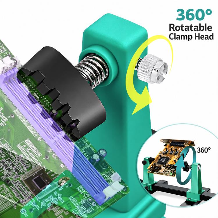 JCD Adjustable Rotating Soldering Fixture Station Circuit Board PCB Phone Motherboard Repair Holder, CBH01-G Clamp Force 0.61kg, CBH02-G Clamp Force 0.67kg, CBH03-BL Clamp Force 0.81kg