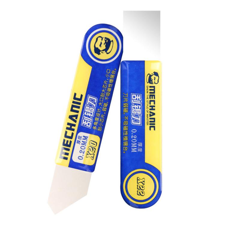 MECHANIC 0.2mm High Toughness Solder Paste Tin Scraper Knife, X22, X20