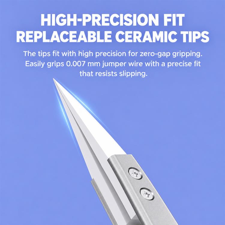 MECHANIC Anti-Static Non-Magnetic Ceramic Tweezers, SM-11, SM-17