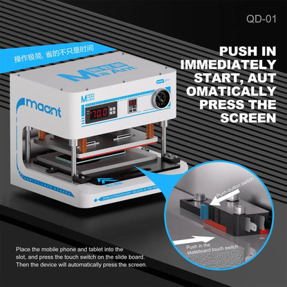 MaAnt QD-01 Inertial Pneumatic Pressure-Holding Fixture for Under 8-inch Screen / Back Cover, EU Plug, US Plug