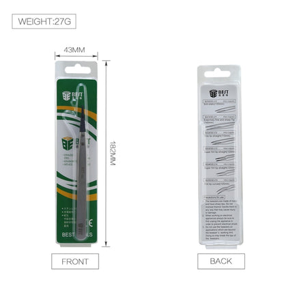BEST BST-00 Straight Head Tweezers for Mobile Phone / Computer Repair, BST-00