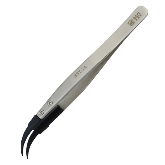 BEST BST-7A  Curved Head Tweezers for Mobile Phone / Computer Repair, BST-7A