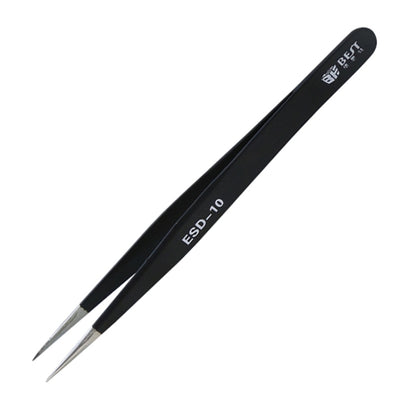 BEST BST-10 Precision Anti-static ESD Stainless Steel Tweezers, BST-10