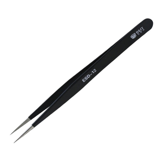 BEST BST-12 Precision Anti-static ESD Stainless Steel Tweezers, BST-12