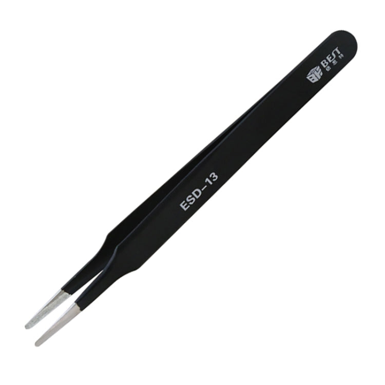 BEST BST-13 Precision Anti-static ESD Stainless Steel Tweezers, BST-13