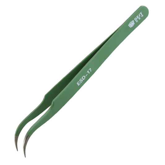 BEST BST-17 Precision Anti-static ESD Stainless Steel Tweezers, BST-17