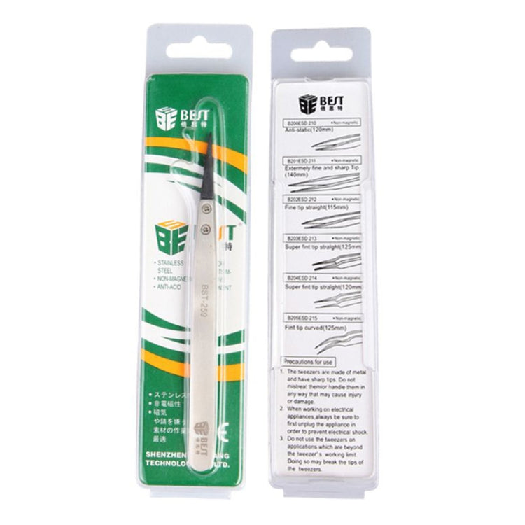 BEST BST-259 Stainless Steel Snti Static Tweezer, BST-259