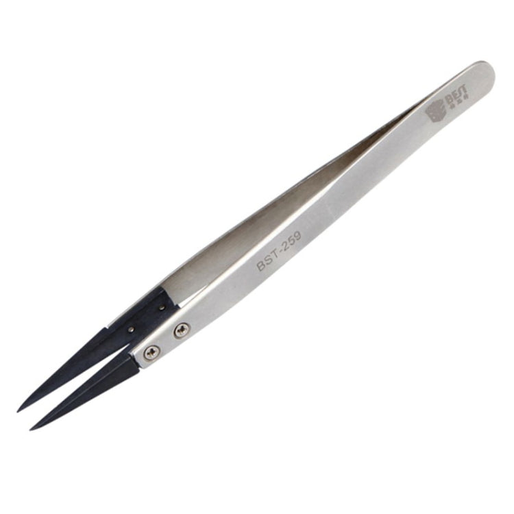 BEST BST-259 Stainless Steel Snti Static Tweezer, BST-259