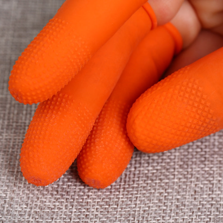 100pcs / Pack Antistatic Antislip Durable Fingertips Latex Protective Gloves, Size: L, 2.8*6.5cm, Size: L, 2.8*6.5cm