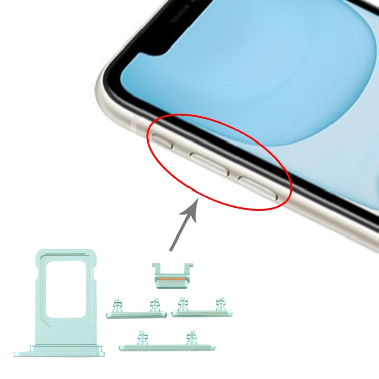 SIM Card Tray + Side Key for iPhone 11, For iPhone 11(Single card), For iPhone 11 (Purple)(Single card), For iPhone 11, For iPhone 11(Yellow)(Single card)