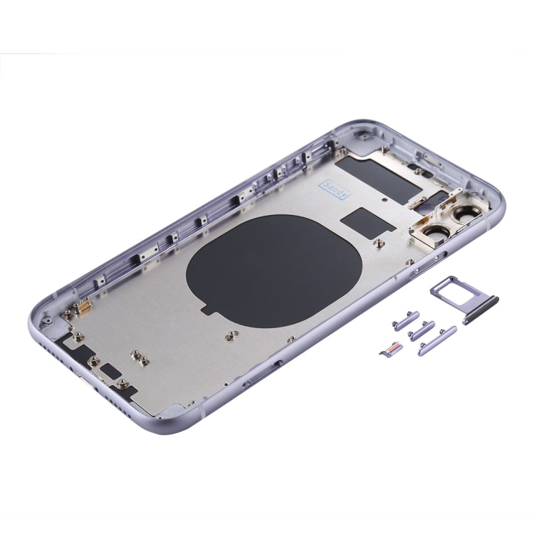Back Housing Cover with SIM Card Tray & Side keys & Camera Lens for iPhone 11
