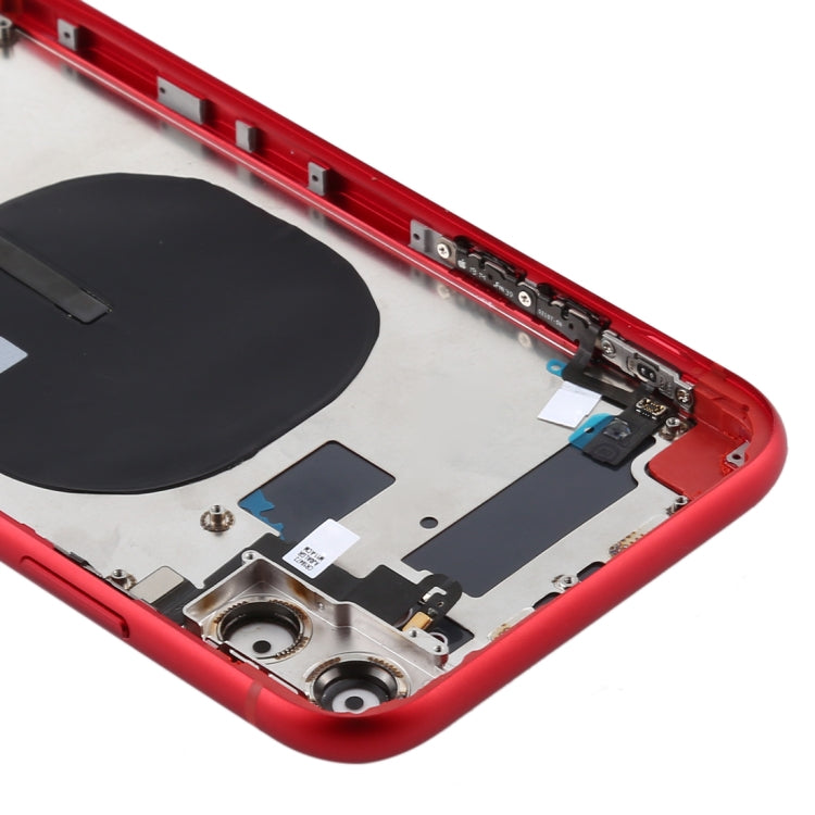 Battery Back Cover (with Side Keys & Card Tray & Power + Volume Flex Cable & Wireless Charging Module) for iPhone 11, For iPhone 11