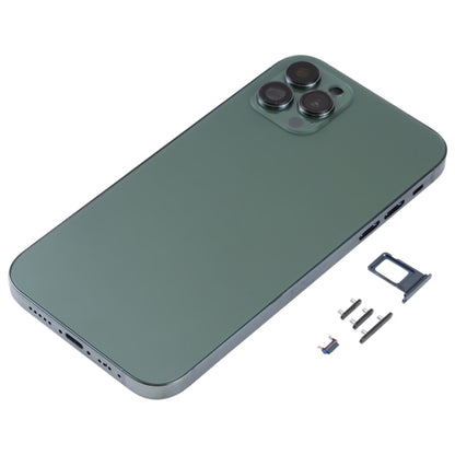 Electroplated Frame Back Housing Cover with Appearance Imitation of iP13 Pro for iPhone 11, for iPhone 11(Electroplated Frame,Green)
