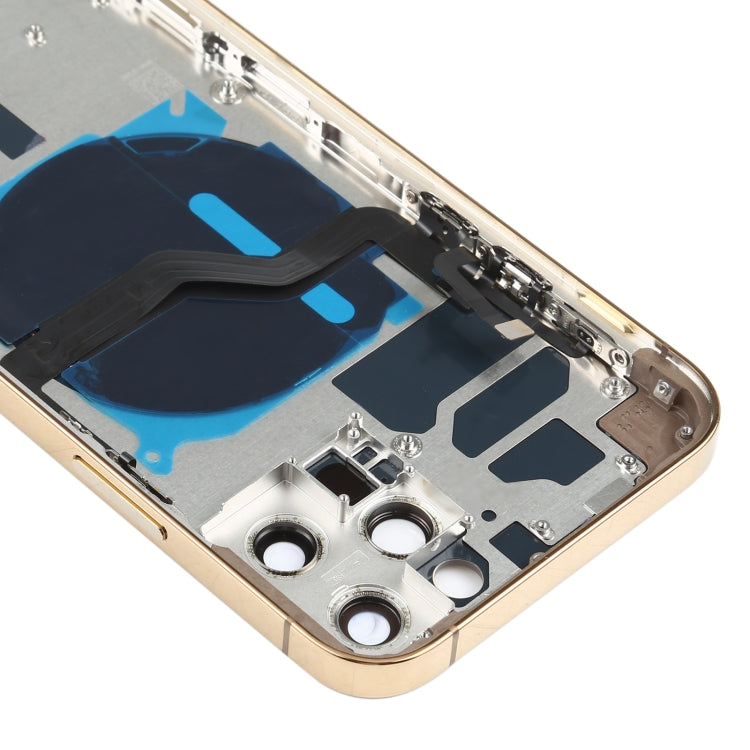 Battery Back Cover (with Side Keys & Card Tray & Power + Volume Flex Cable & Wireless Charging Module) for iPhone 12 Pro, For iPhone 12 Pro