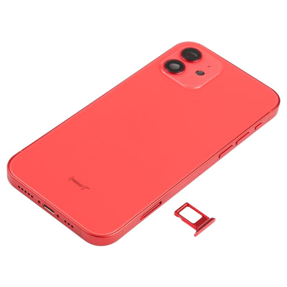 Battery Back Cover Assembly (with Side Keys & Speaker Ringer Buzzer & Motor & Camera Lens & Card Tray & Power Button + Volume Button + Charging Port & Wireless Charging Module) for iPhone 12