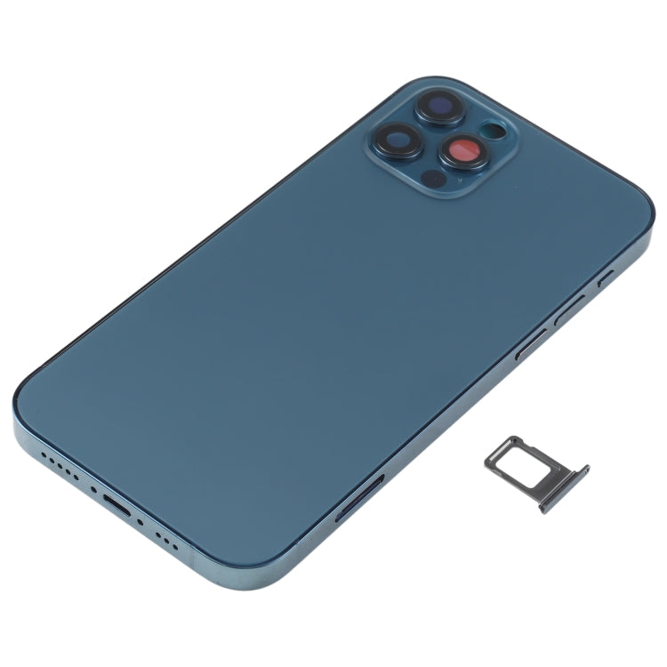 Battery Back Cover Assembly (with Side Keys & Speaker Ringer Buzzer & Motor & Camera Lens & Card Tray & Power Button + Volume Button + Charging Port & Wireless Charging Module) for iPhone 12 Pro, For iPhone 12 Pro(Blue), For iPhone 12 Pro(White)       ...