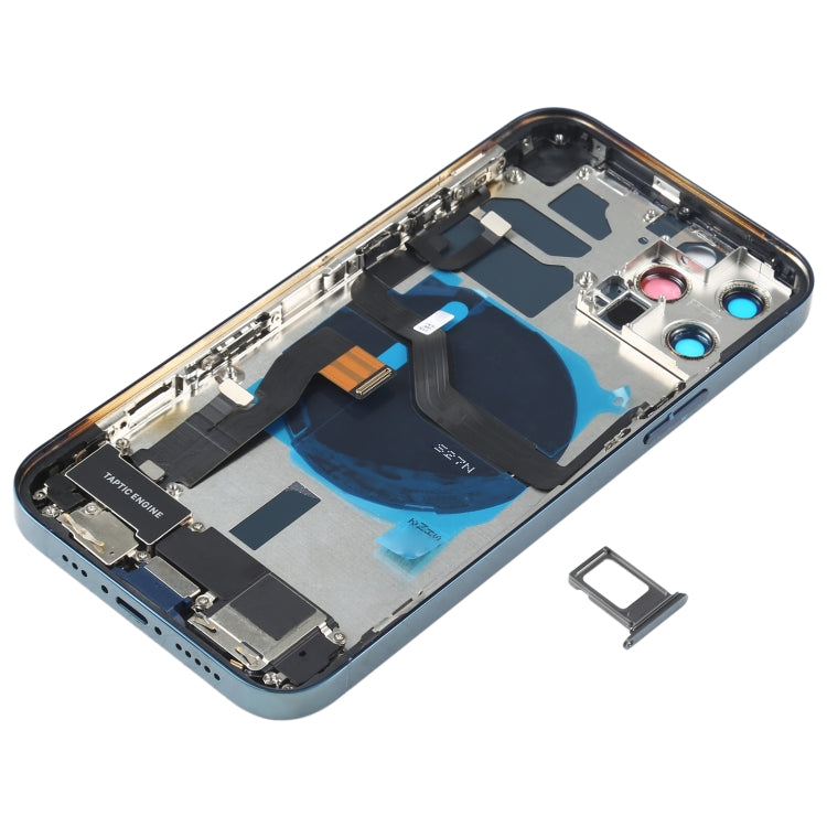 Battery Back Cover Assembly (with Side Keys & Speaker Ringer Buzzer & Motor & Camera Lens & Card Tray & Power Button + Volume Button + Charging Port & Wireless Charging Module) for iPhone 12 Pro, For iPhone 12 Pro(Blue), For iPhone 12 Pro(White)       ...