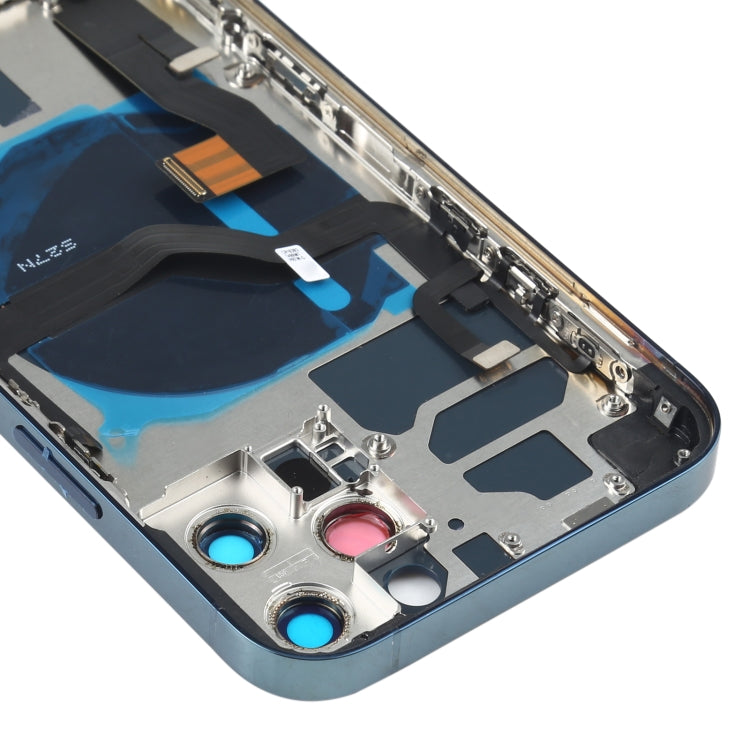 Battery Back Cover Assembly (with Side Keys & Speaker Ringer Buzzer & Motor & Camera Lens & Card Tray & Power Button + Volume Button + Charging Port & Wireless Charging Module) for iPhone 12 Pro, For iPhone 12 Pro(Blue), For iPhone 12 Pro(White)       ...