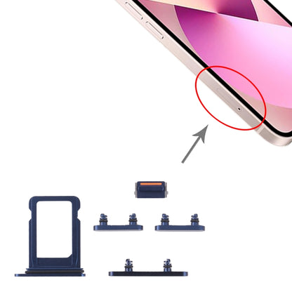 SIM Card Tray + Side Keys for iPhone 13 Mini(Midnight), For iPhone 13 Mini