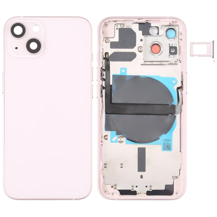 For iPhone 13 Battery Back Cover with Side Keys & Card Tray & Power + Volume Flex Cable & Wireless Charging Module, For iPhone 13 (Assembly)